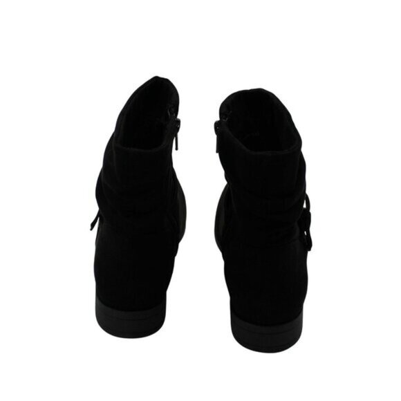 KAREN SCOTT Womens Black Buckle Accent Comfort Clarett Round Toe Boots - Picture 8 of 8